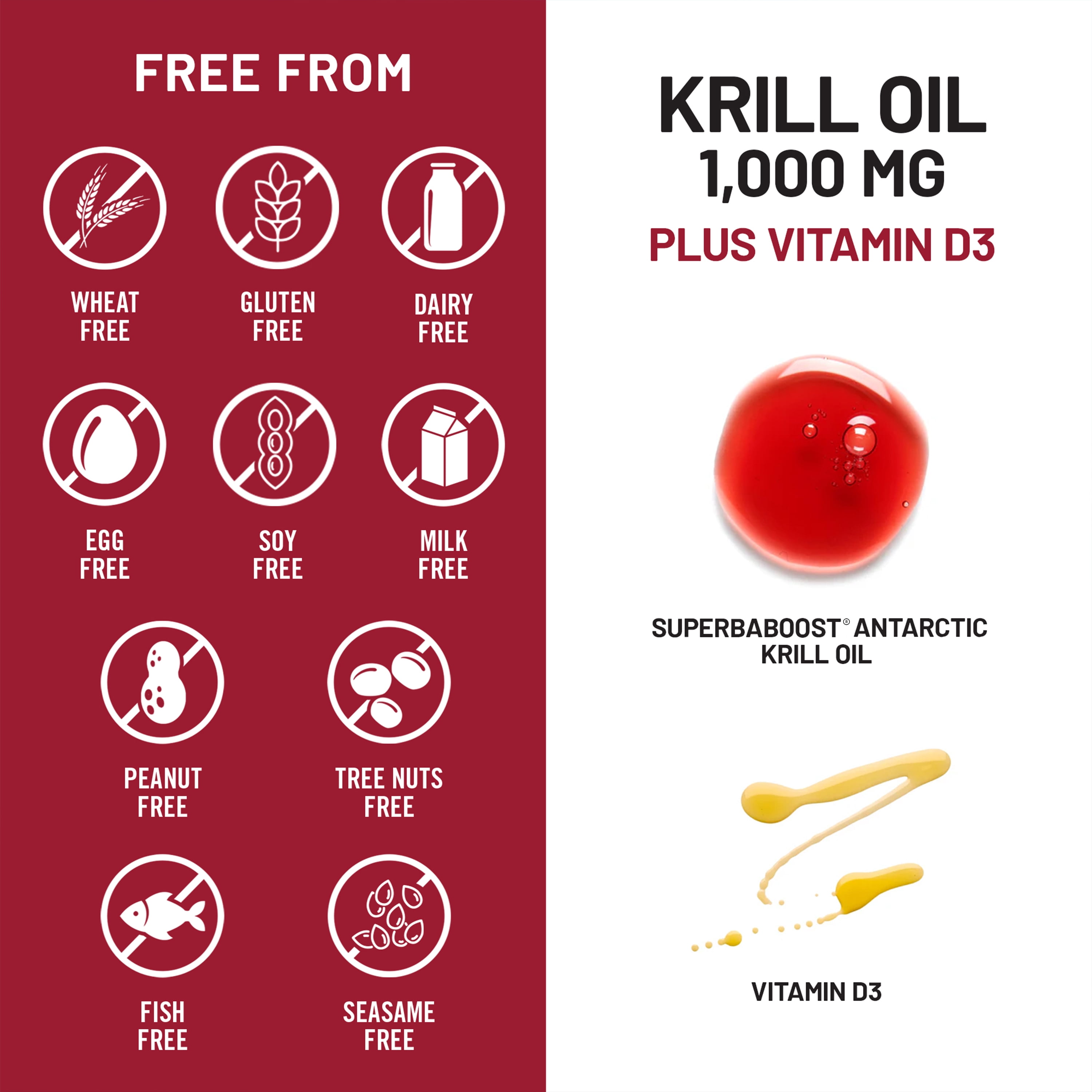 NatureWise Krill Oil 1,000 mg + Vitamin D3 6,000 IU - SUPERBAboost Concentrated Antarctic Krill Oil - Omega-3 EPA & DHA, Phospholipids & Astaxanthin - Non-GMO - 60 Softgels[30 Day Supply]