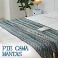 thumbnail image 4 of Manta para Sofá ,Cobija Punto con Borlas 172X127CM,Throw Blanket cálida,Que no Hace Bolitas,para Cobija Decoración Pie de Cama y sofás y campamentos al Aire Libre,picnics. (Rojo), 4 of 6