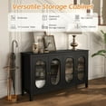 thumbnail image 5 of YOCWO Black Sideboards and Buffets, Modern Storage Cabinets with 2 Doors and Adjustable Shelves Buffet Cabinet for Kitchen Dining Room Living Room Bedroom, 31.05"L*15.75"W*31.42"H, 5 of 8