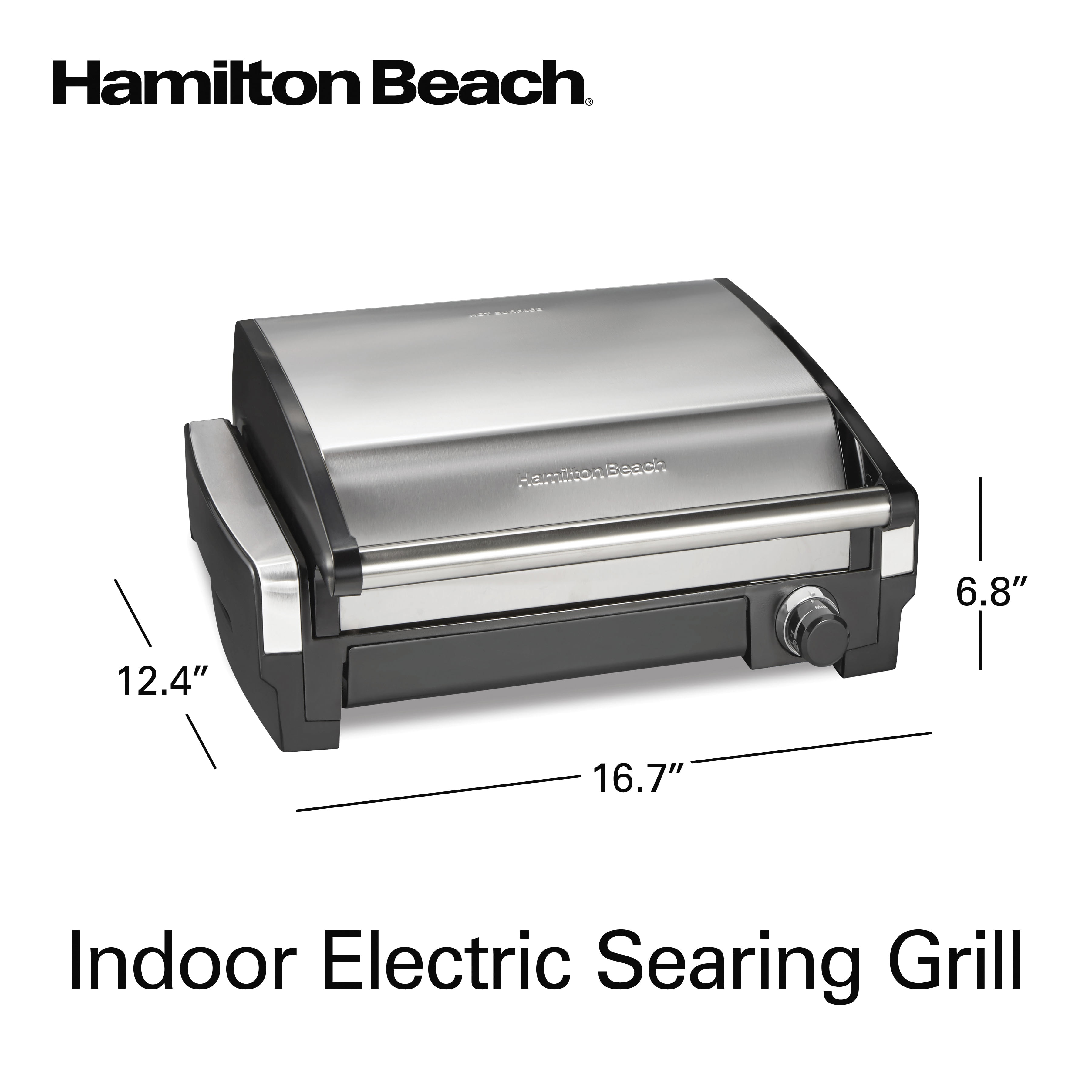 Hamilton Beach Flavor Sealing Searing Indoor Grill Model 25360 New -  798753219366