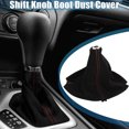 thumbnail image 2 of Unique Bargains Car Shift Boot Cover Universal Gear Shift Knoot Boot Dust Cover Daim Noir avec Ligne Rouge, 2 of 7
