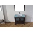 thumbnail image 7 of Dior 36" Single Bath Vanity in Espresso with Green Glass Top and Square Sink with Brushed Nickel Faucet with Matching Mirror, 7 of 7