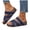 Blue, variant on Women's Platform Sandals Lightweight Non Slip Slide Shoes Fashion Crooss Strap Open Toe Wedge Beach Sandal Brown Size 9