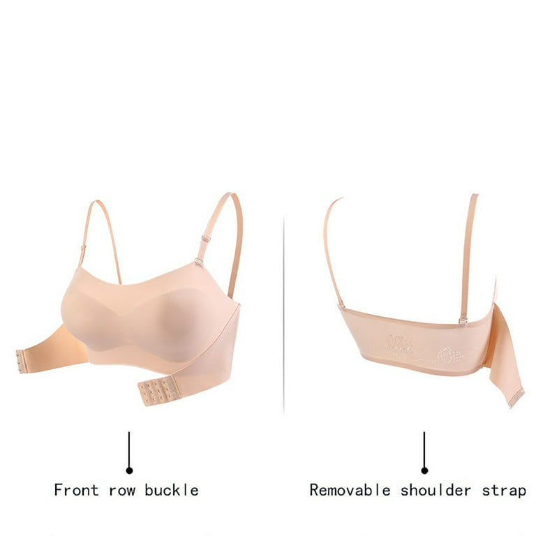 HAPIMO Everyday Bras for Women Stretch Underwear Soft Ultra Light Push Up  Lingerie Seamless Wrap Chest Camisole Comfort Daily Brassiere Gathered