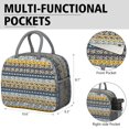 thumbnail image 6 of Lunch Bag Lunch Box for Women Reusable Insulated Lunch Cooler Bags,Large Capacity for Work Travel Picnic,Water-Resistant Colorful Floral Lunch Tote Bag Gifts for Woman Mom Grey, 6 of 6