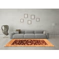 thumbnail image 3 of Ahgly Company Indoor Round Oriental Orange Traditional Area Rugs, 8' Round, 3 of 4