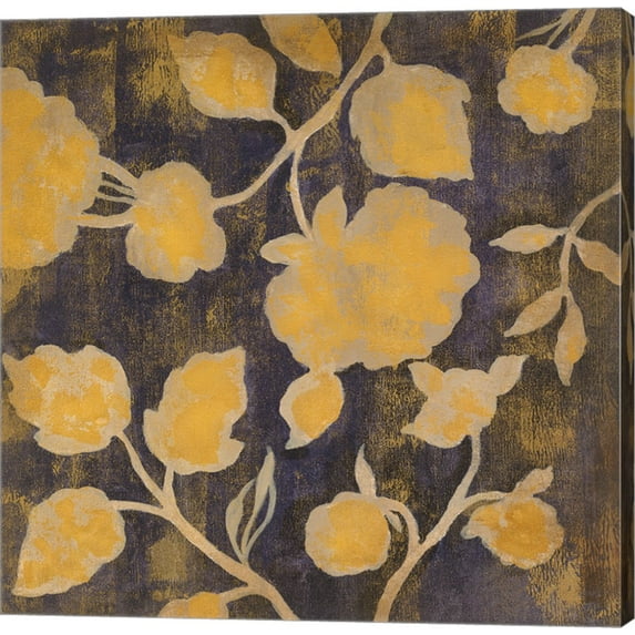 Indigo and Gold Silhouettes I by Silvia Vassileva, Canvas Wall Art