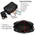 thumbnail image 5 of Chevron Quilted Small Crossbody Bag with Coin Purse Pouch Women Square Snapshot Camera Side Shoulder 2 Size Handbag, 5 of 5