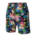 thumbnail image 4 of Vsdgher Colorful Flowers Men's Beach Shorts, Surfing shorts, Swim trunks, Quick Dry Swim Trunks for Surfing Beach Fun -Large, 4 of 6