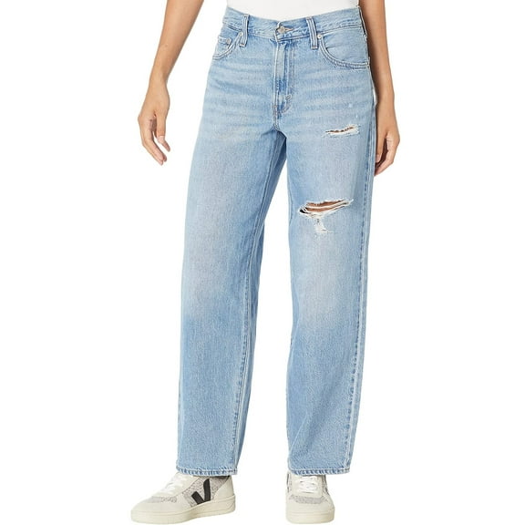 Levi's IN THE MIDDLE WITH DAMAGE Women's Ripped Baggy Dad Jeans, US 27x30