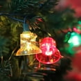 thumbnail image 3 of 30 Lights Christmas Musical Bell String Lights, 25 Classical Holiday Songs, 7 Functions Multicolor Bulb Green Wire Light With Multicolor Bells For Indoor Xmas Tree Decorations, 3 of 5