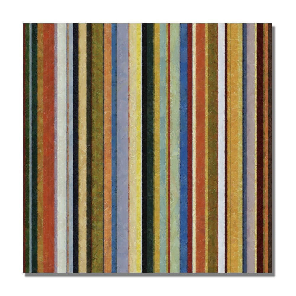 Trademark Fine Art "Comfortable Stripes V" Canvas Wall Art by Michelle Calkins