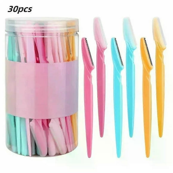 30/12/10 Pcs Random Color Set Multipurpose Eyebrow Razor Tools And Facial Razor With Precision Cover Safety