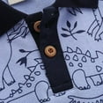 thumbnail image 6 of WOYY Boy's Polo Shirt Dinosaur Prints Short Sleeve T Shirt Casual Soft Tshirt, 6 of 8