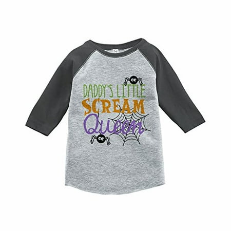 

7 ate 9 Apparel Kids Scream Queen Halloween Raglan Tee Grey