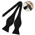 thumbnail image 2 of Pajaritas sólidas para hombre Esmoquin y pajaritas de boda Poliéster Seda Color sólido Calabaza Atada a mano Traje de negocios Pajarita, 2 of 8