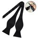 thumbnail image 2 of Pajaritas sólidas para hombre Esmoquin y pajaritas de boda Poliéster Seda Color sólido Calabaza Atada a mano Traje de negocios Pajarita, 2 of 8