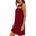 thumbnail image 5 of Fewfanhot Womens Spring Dresses Spring Summer Casual Beach Dresses Sleeveless Cut-Out Mini Dress Crewneck Vacation Outfits, 5 of 6