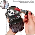 thumbnail image 2 of Compatible with iPhone 14 Astronaut Case with Kickstand Mirror Lanyard Shoulder Strap Case Detachable Glitter Paper Mirror Case for Women Girls Cute 3D Astronaut Bling Case, Black, 2 of 16