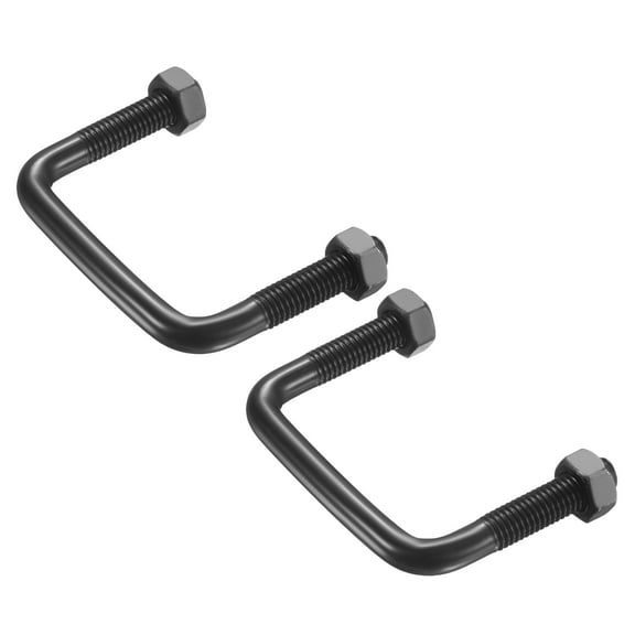 2 Sets M8 Square U-Bolts, 50mm Width 50mm Length 304 Stainless Steel with Nuts