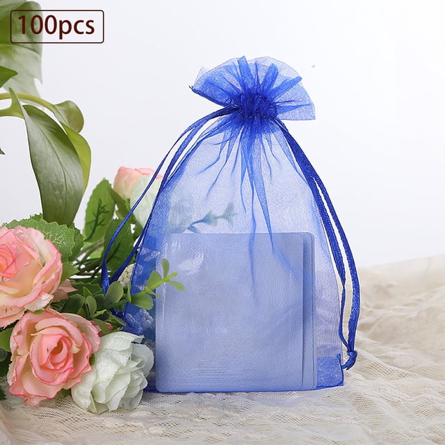 Liquidation de Rangement pour Textiles de Maison 100 Sacs Cadeaux et Cadeaux en Organza Colorés 9Cm X 12Cm, Rangement pour Textiles de Maison