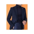 thumbnail image 3 of Mens Suit Turkey Flannel Jacket Peak Lapel One Button 20-02 Navy Wessi JValintin, 3 of 6