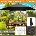 thumbnail image 2 of Cheers Remplacement Tissu Robuste Résistant aux Intempéries Couverture de Parasol Anti-Déforme pour l'Extérieur, 2 of 7