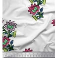 thumbnail image 1 of Soimoi Poly Georgette Tissu Feuilles & Floral Bloc Tissu Imprimé 1 Yard 52 Pouces de Large, 1 of 3