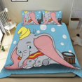 thumbnail image 1 of Dumbo Conjunto de sábanas temático, trío de piezas, cómodo y amigable con la piel, diseño único, regalo de decoración para el hogar para familiares, amigos y fans,173cm *218cm, 1 of 6