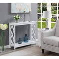thumbnail image 2 of Convenience Concepts Table Console Diamant en Finition Bois Blanc, 2 of 6