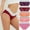 Multicolor, variant on ATOYSOY Women's Solid Panty Classic Briefs Girls Comfy Plus Size Hip Lifting Cotton Panties, 5 Pack Shapewear Control Briefs Seamless for Ladies Multipack Stretchy Underpants L