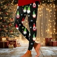 thumbnail image 2 of Fiaer Christmas Women Leggings Trendy Slim Fit Yoga Pants Santa Reindeer Snowflake Candy Sticks Graphic High Waisted Stretch Workout Trousers Black2 S, 2 of 5