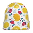 thumbnail image 7 of Naloa Strawberry Lemon Soft Beanie Hat, Knit Beanie Daily Beanie in Fine Knit for Women Men Winter Travel, Outdoor, 7 of 7