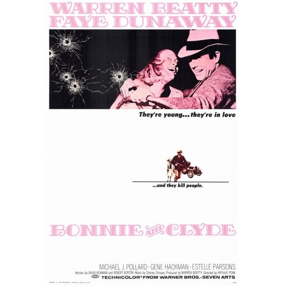 Pop Culture Graphics MOVEC2888 Bonnie & Clyde Movie Poster, 11 x 17