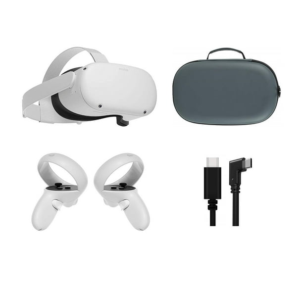 2021 Oculus Quest 2 All-In-One VR Headset, Touch Controllers, 256GB SSD,  1832x1920 up to 90 Hz Refresh Rate LCD, Glasses Compitble, 3D Audio, Mytrix 