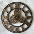 thumbnail image 4 of PENIKOKO Golden Metal Industrial Gear Wall Clock Creative Decoration for Living Room Bedroom 34cm, 4 of 4