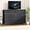 Black_2, variant on BOBOKY 10 Drawers Fabric Dressers for Bedroom,Modern Chest of Drawers,Lightweight Entertainment Center with Fabric Bins for Living Room,Hallway,45" Wide TV Stand Dressers,Wood Top,Steel Frame,White_1