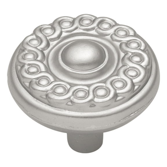 Hickory Hardware Silverado Collection Knob, 1-1/4" Dia. - Satin Nickel