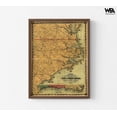 thumbnail image 5 of Eastern North Carolina 1861, Antique North Carolina Map, Rustic Farmhouse Art Print, Framed Restaurant Old Wall Art, Master Bedroom Idea, 5 of 8