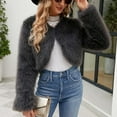 thumbnail image 4 of Ofreoo Womens Fur Coat Warm Long Faux Fur Solid V-neck Jacket,Holiday,Wedding,Party Christmas Gift, 4 of 7