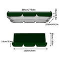 thumbnail image 2 of Holloyiver Swing Canopy Replacement Cover & 3 Swing Seat Cover, Universal Patio Swing Cover, Waterproof Replacement Canopy Top Cover for Garden Swing Chair Patio Hammock, Green, 2 of 6
