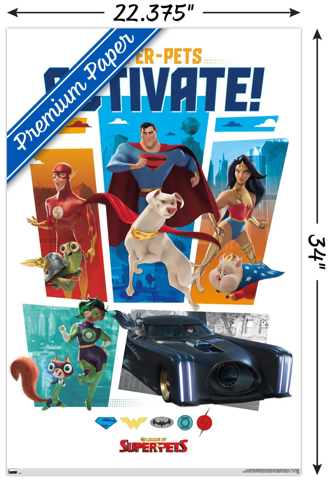 DC League of Super-Pets - Heroes Wall Poster, 22.375" x 34"