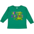 thumbnail image 3 of Inktastic Happy Mardi Gras Cute Alligator with Beads Boys or Girls Long Sleeve Toddler T-Shirt, 3 of 5