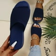 thumbnail image 5 of longantii Womens Orthopedic Sandals Non Slip Slip on Arch Support Summer Flat Sandals Wide Walking Shoes 2026 Comfort Orthopedic Shoes Blue, 5 of 5