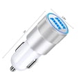 thumbnail image 3 of Binmer Silvers White Car Chargers Dual 2.4A Total Output 4.8A Power 24W Android USB Fast Charging Cigarettes Lighter, 3 of 6