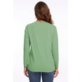 thumbnail image 4 of Blusa NEYOUQE para mujer, talla grande, holgada, manga larga, verde, 4 of 6