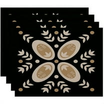 Simply Daisy 18" x 14" Tradition Geometric Print Placemats, Set of 4