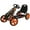 Orange, variant on hauck Speedster Pedal Go Kart w/ Adjustable Bucket Seat for Kids Ages 4 to 8, Fire Rescue