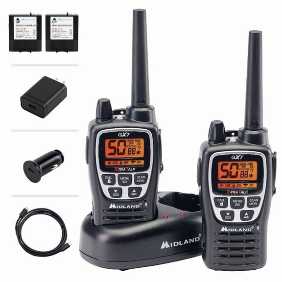 Midland GXT3000VP4 22 Channel with 28 Extra Channels Two-Way Radio Walkie Talkies