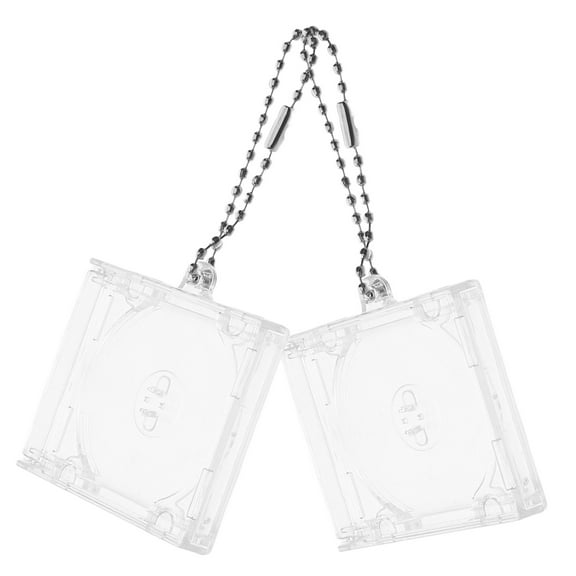 LITINKIMI Portable Mini CD Case Keychain Key Chain Pendant 2Pcs